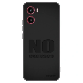 Picasee silikonowe czarne etui na Motorola Moto G05 - No Excuses