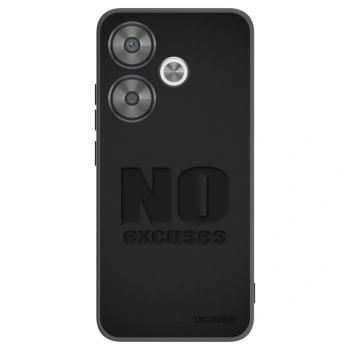 Picasee silikonowe czarne etui na Xiaomi Poco F6 - No Excuses
