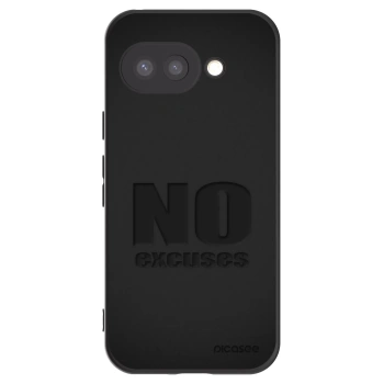 Picasee silikonowe czarne etui na Google Pixel 9a - No Excuses