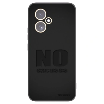 Picasee silikonowe czarne etui na Honor 400 5G - No Excuses