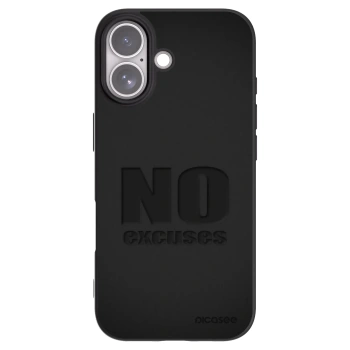 Picasee silikonowe czarne etui na Apple iPhone 17 - No Excuses