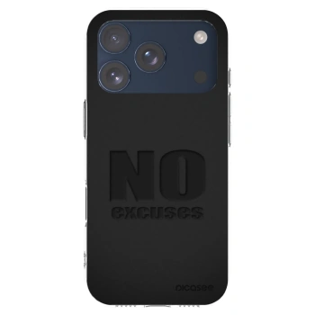 Picasee silikonowe przeźroczyste etui na Apple iPhone 17 Pro - No Excuses