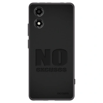Picasee silikonowe czarne etui na Motorola Moto E14 - No Excuses