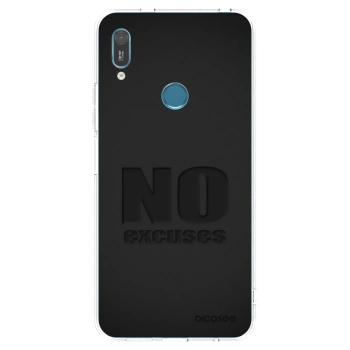 Picasee silikonowe przeźroczyste etui na Huawei Y6 2019 - No Excuses