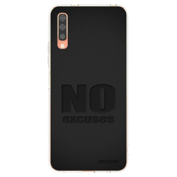 Picasee silikonowe przeźroczyste etui na Samsung Galaxy A70 A705F - No Excuses