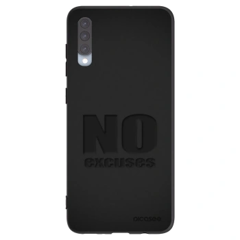 Picasee silikonowe czarne etui na Samsung Galaxy A70 A705F - No Excuses