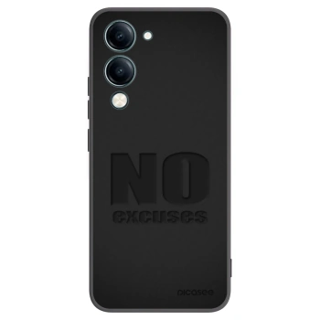 Picasee silikonowe czarne etui na Vivo Y29s 5G - No Excuses