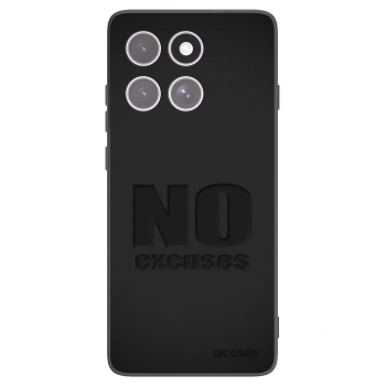 Picasee silikonowe czarne etui na Motorola Edge 60 Fusion - No Excuses