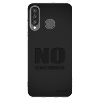 Picasee silikonowe przeźroczyste etui na Huawei P30 Lite - No Excuses