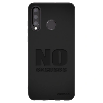 Picasee silikonowe czarne etui na Huawei P30 Lite - No Excuses