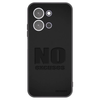 Picasee silikonowe czarne etui na Xiaomi Redmi 15C 5G - No Excuses