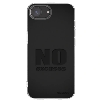 Picasee silikonowe przeźroczyste etui na Apple iPhone 17e - No Excuses