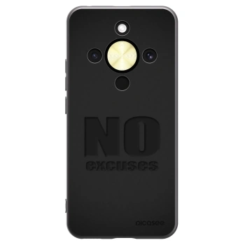 Picasee silikonowe czarne etui na Honor Magic8 Lite 5G - No Excuses