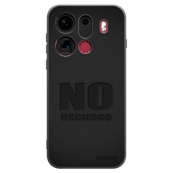 Picasee silikonowe czarne etui na OPPO Find X9 Pro - No Excuses