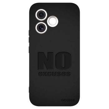 Picasee silikonowe czarne etui na Honor 600 Lite - No Excuses