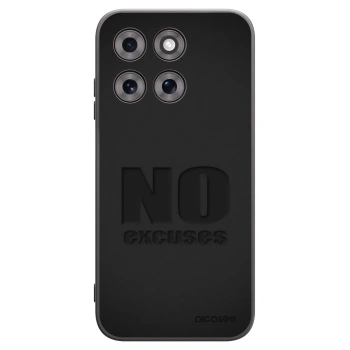 Picasee silikonowe czarne etui na Motorola Moto G77 - No Excuses