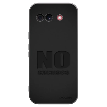 Picasee silikonowe czarne etui na Google Pixel 10a - No Excuses