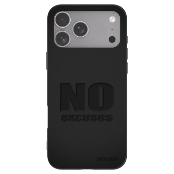 Picasee silikonowe czarne etui na Apple iPhone 18 Pro Max - No Excuses
