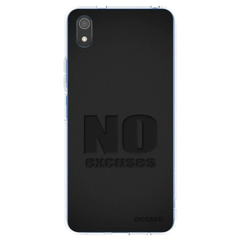 Picasee silikonowe przeźroczyste etui na Xiaomi Redmi 7A - No Excuses