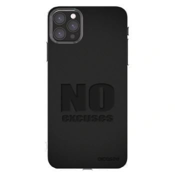 Picasee silikonowe przeźroczyste etui na Apple iPhone 11 Pro Max - No Excuses
