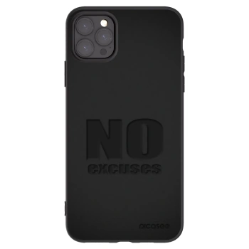 Picasee silikonowe czarne etui na Apple iPhone 11 Pro Max - No Excuses