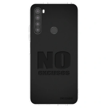 Picasee silikonowe przeźroczyste etui na Xiaomi Redmi Note 8 - No Excuses