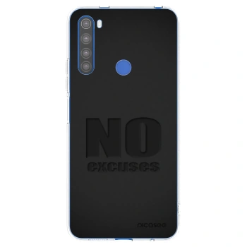 Picasee silikonowe przeźroczyste etui na Xiaomi Redmi Note 8T - No Excuses