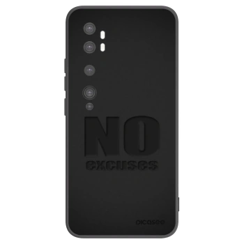 Picasee silikonowe czarne etui na Xiaomi Mi Note 10 (Pro) - No Excuses
