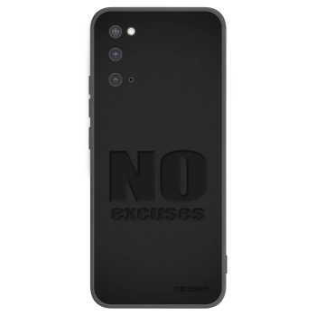 Picasee silikonowe czarne etui na Samsung Galaxy S20 G980F - No Excuses