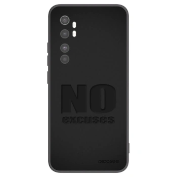 Picasee silikonowe czarne etui na Xiaomi Mi Note 10 Lite - No Excuses