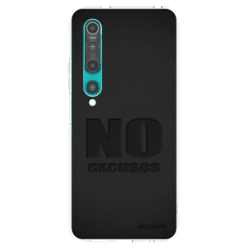 Picasee silikonowe przeźroczyste etui na Xiaomi Mi 10 - No Excuses