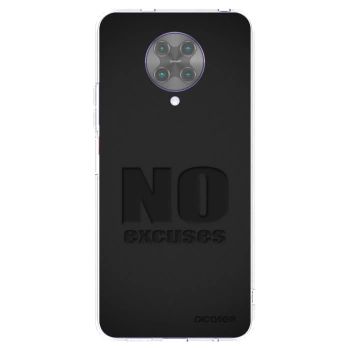 Picasee silikonowe przeźroczyste etui na Xiaomi Poco F2 Pro - No Excuses