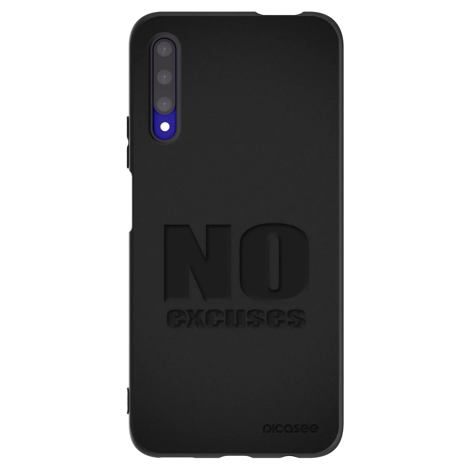 Picasee silikonowe czarne etui na Honor 9X Pro - No Excuses