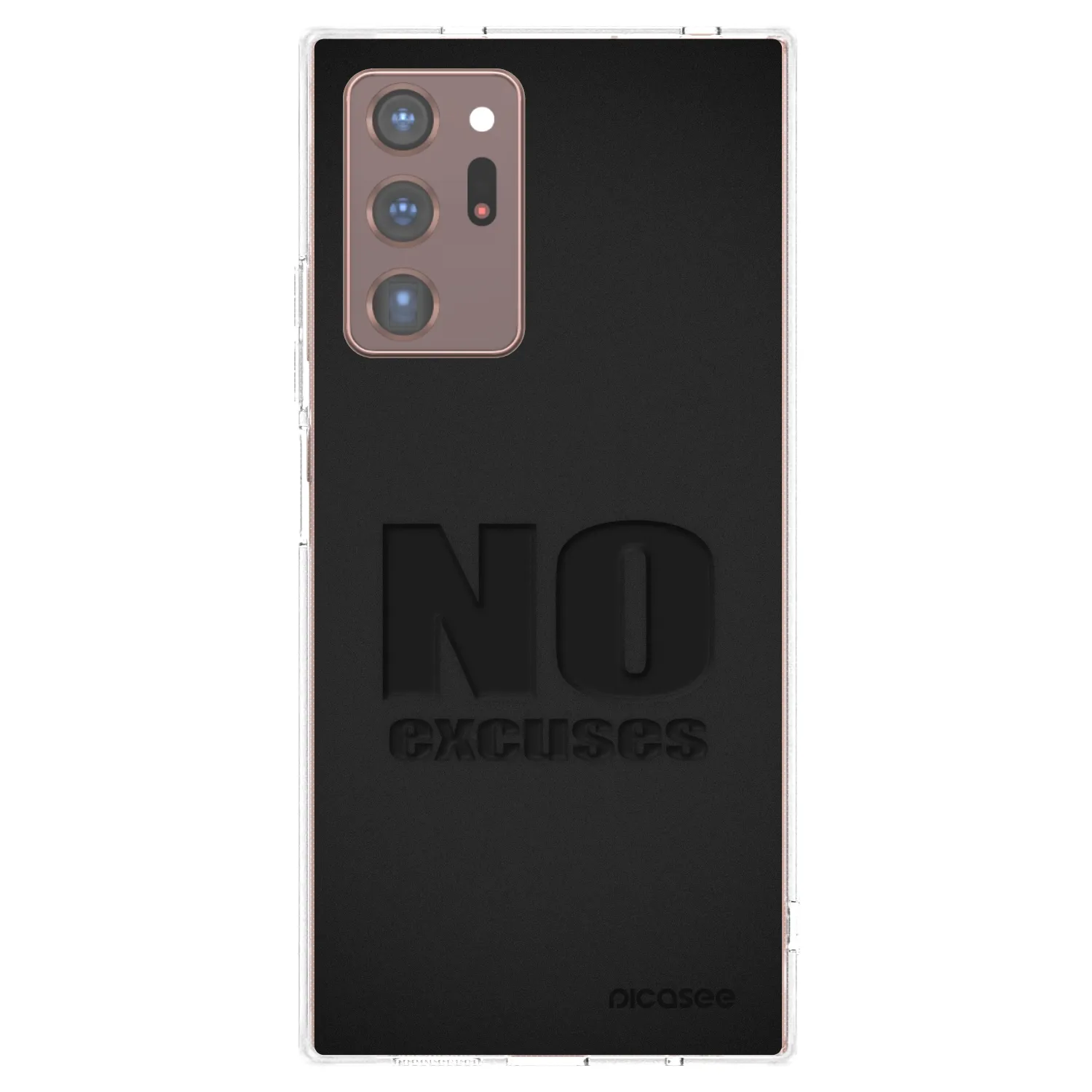 Picasee silikonowe przeźroczyste etui na Samsung Galaxy Note 20 Ultra - No Excuses