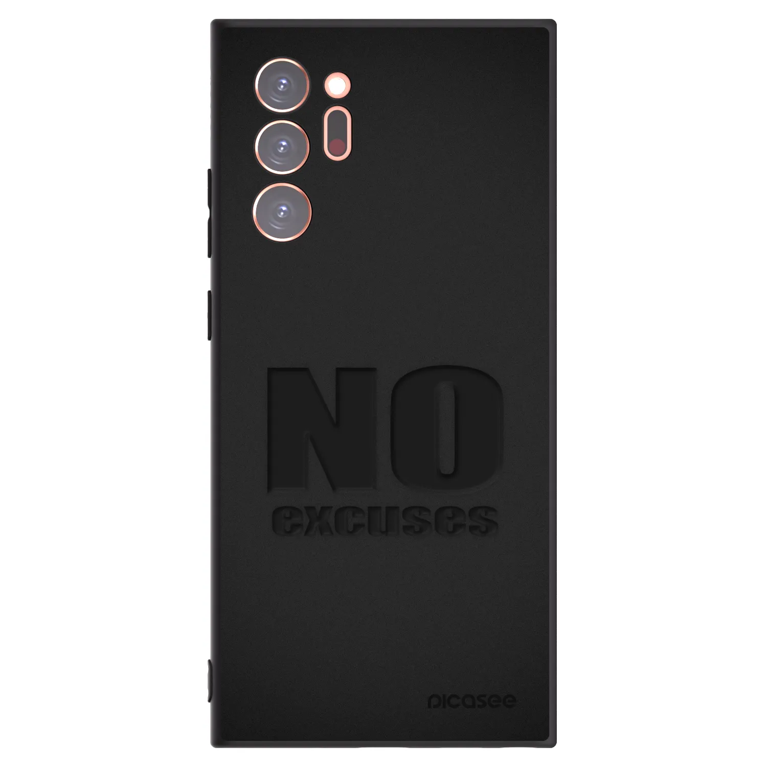 Picasee silikonowe czarne etui na Samsung Galaxy Note 20 Ultra - No Excuses