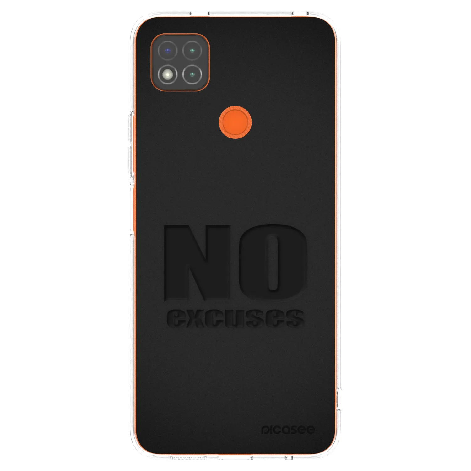 Picasee silikonowe przeźroczyste etui na Xiaomi Redmi 9C - No Excuses