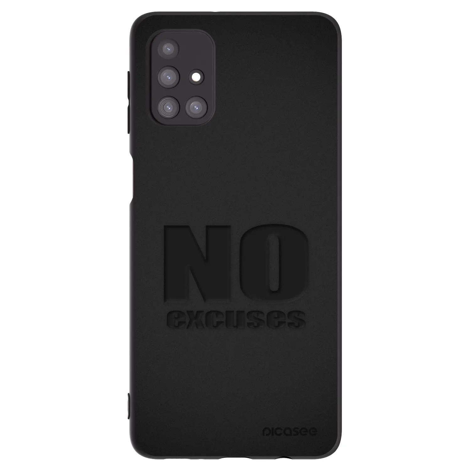 Picasee silikonowe czarne etui na Samsung Galaxy M31s - No Excuses
