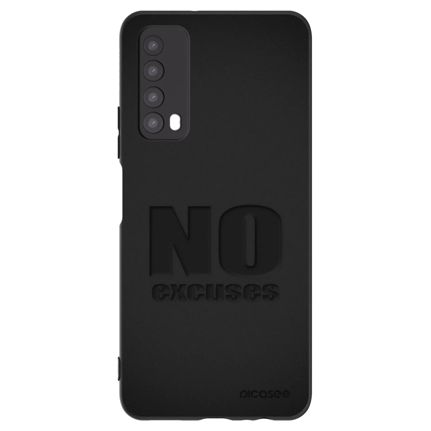 Picasee silikonowe czarne etui na Huawei P Smart 2021 - No Excuses