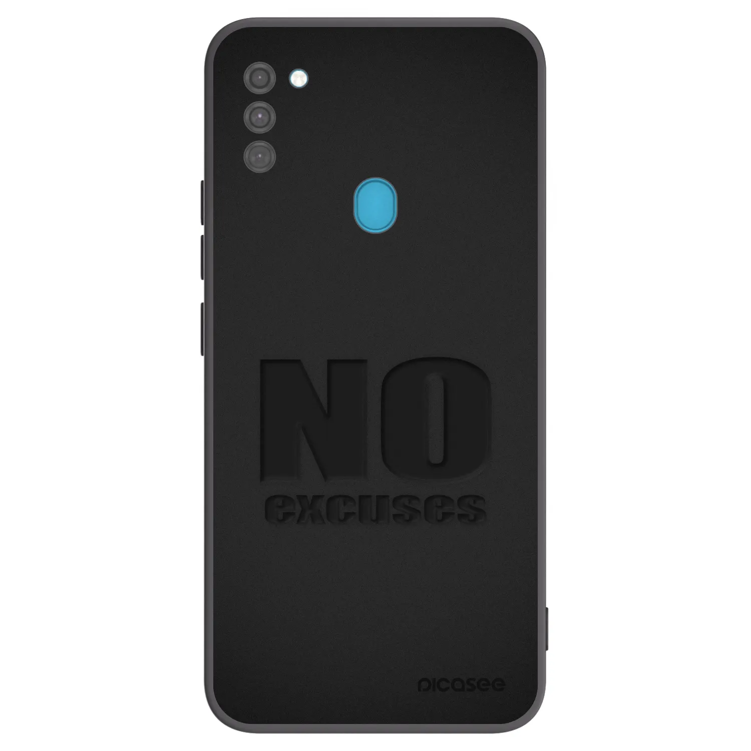 Picasee silikonowe czarne etui na Samsung Galaxy M11 - No Excuses