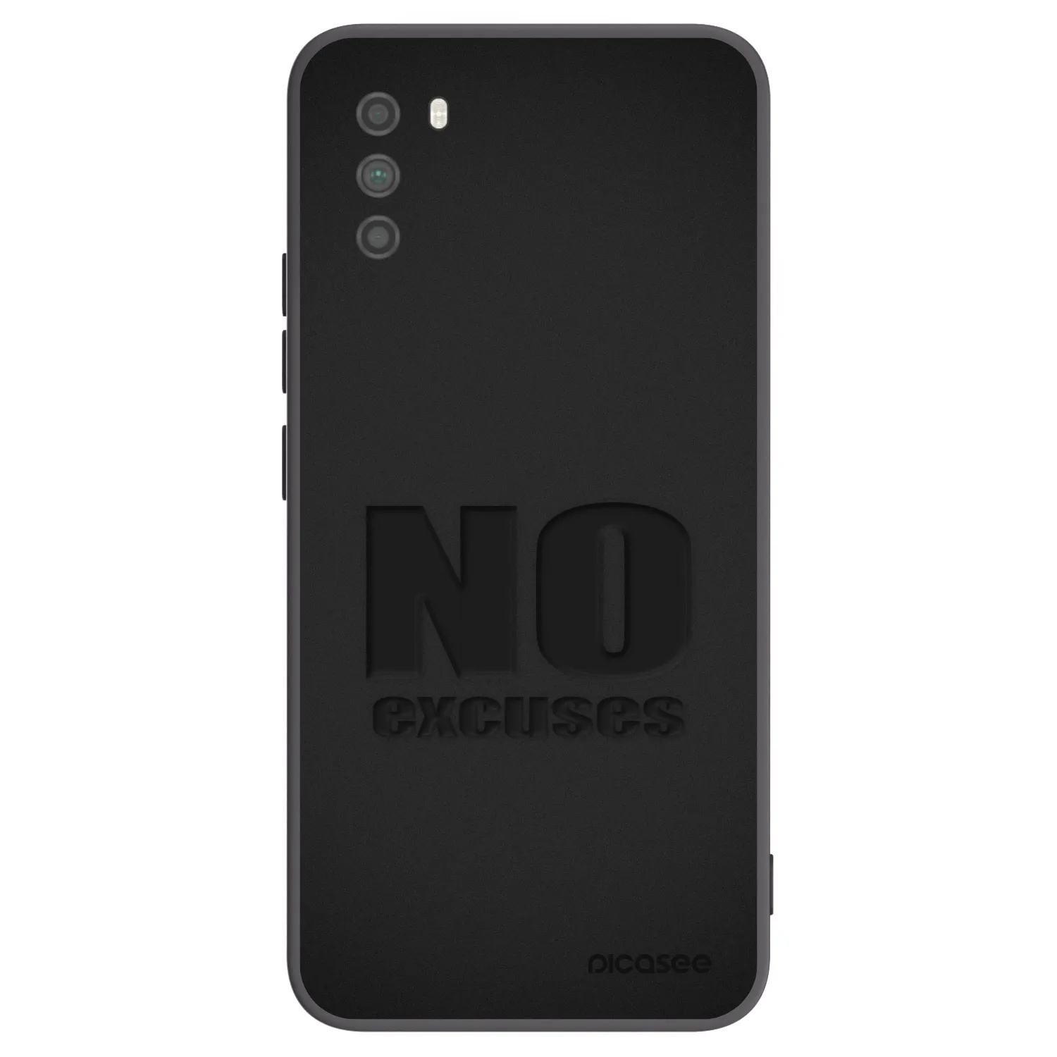 Picasee silikonowe czarne etui na Xiaomi Poco M3 - No Excuses