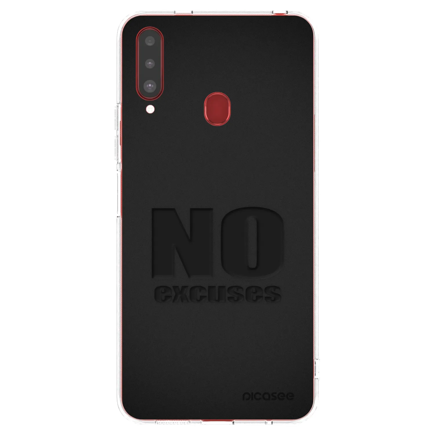 Picasee silikonowe przeźroczyste etui na Samsung Galaxy A20s - No Excuses