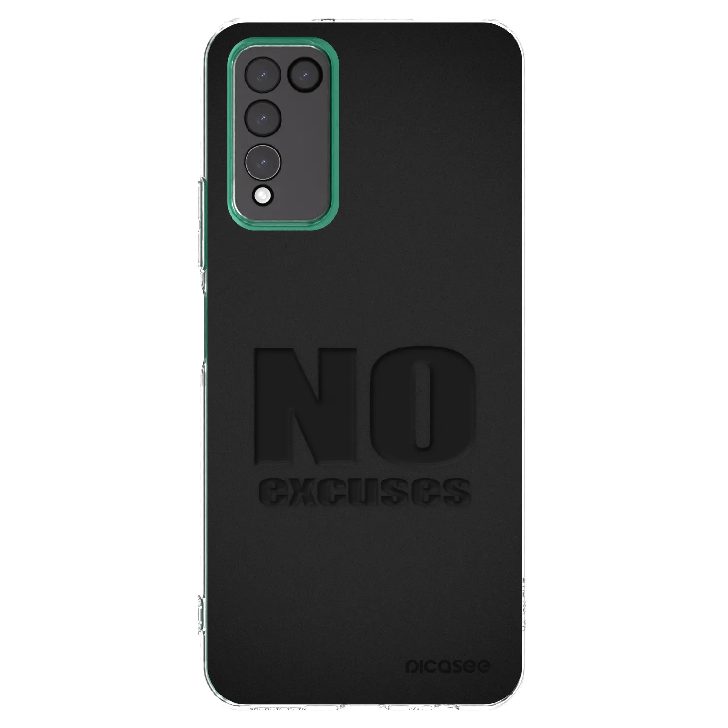 Picasee silikonowe przeźroczyste etui na Honor 10X Lite - No Excuses