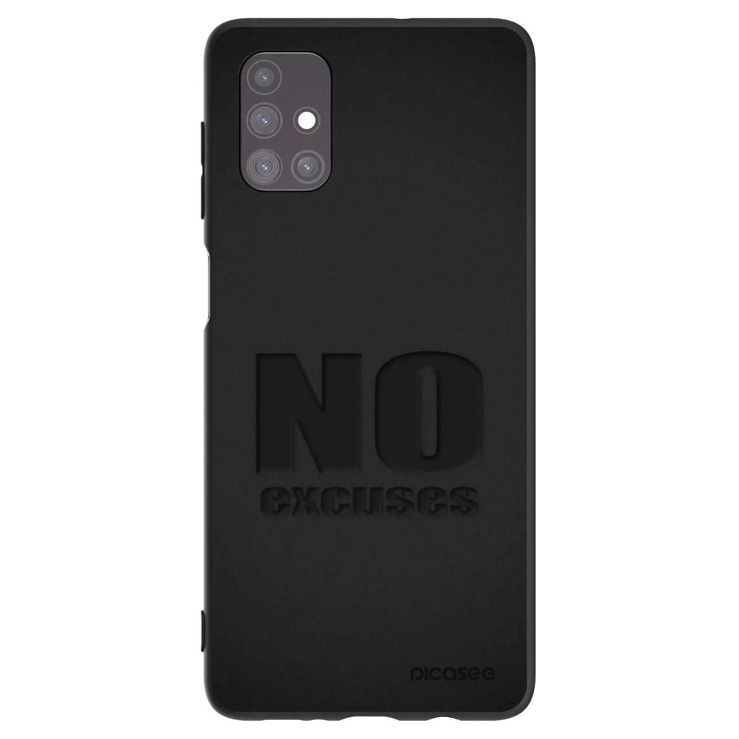 Picasee silikonowe czarne etui na Samsung Galaxy M51 M515F - No Excuses
