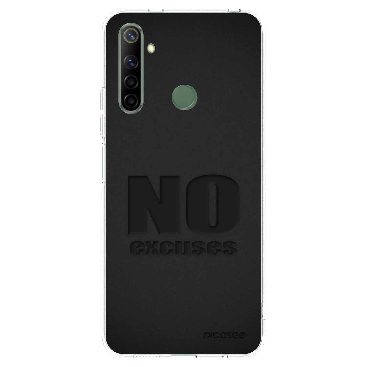 Picasee silikonowe przeźroczyste etui na Realme 6i - No Excuses