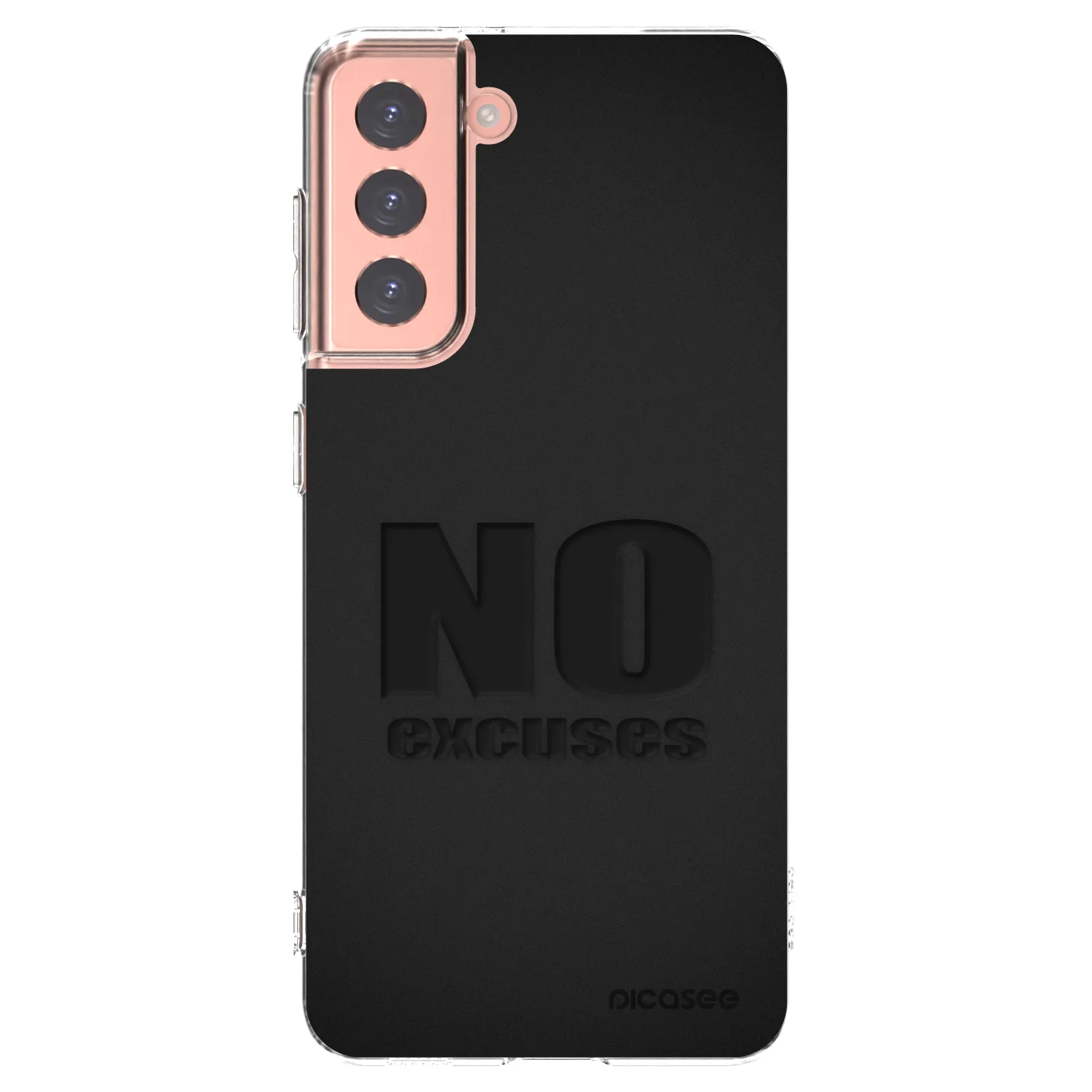 Picasee silikonowe przeźroczyste etui na Samsung Galaxy S21 5G G991B - No Excuses