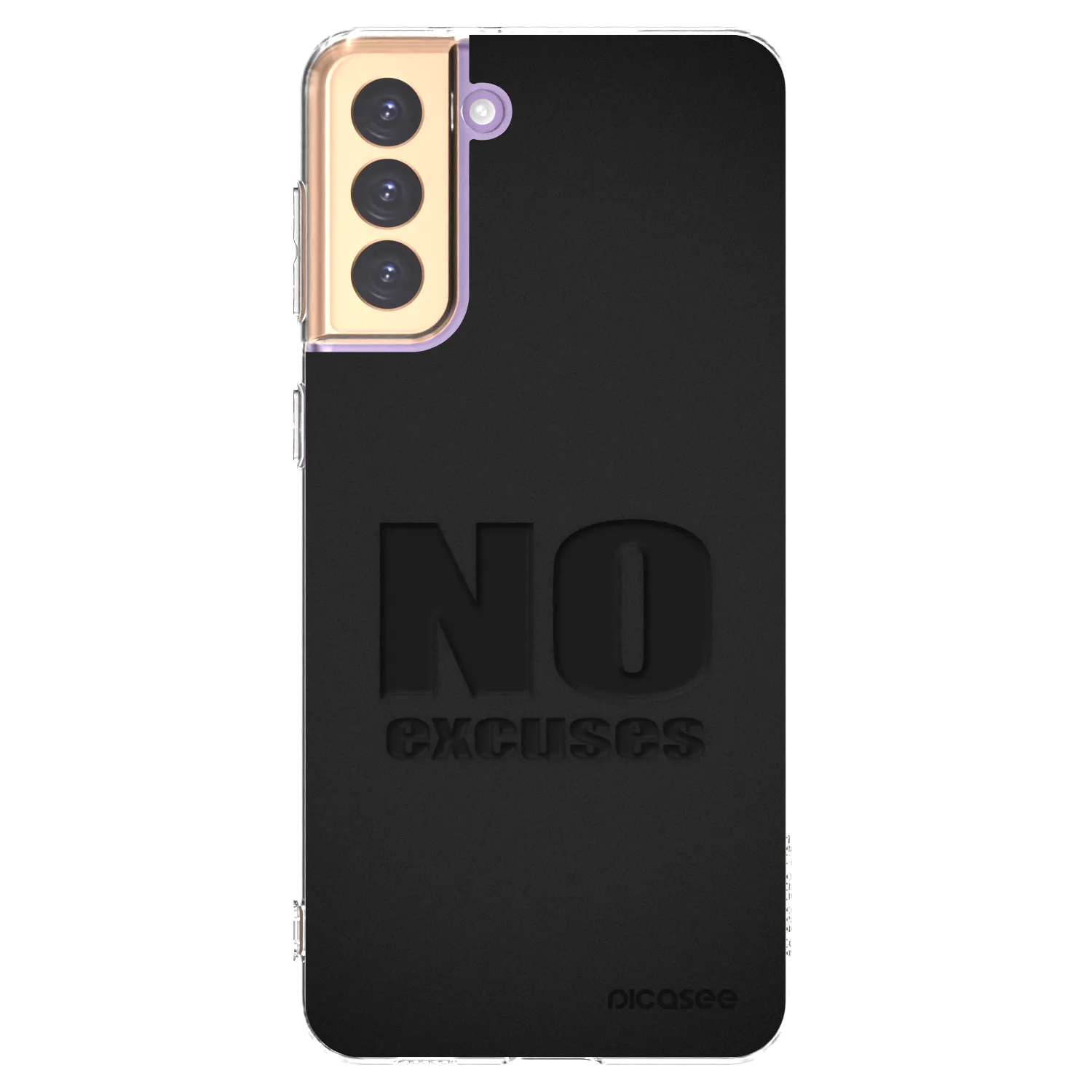 Picasee silikonowe przeźroczyste etui na Samsung Galaxy S21+ 5G G996F - No Excuses