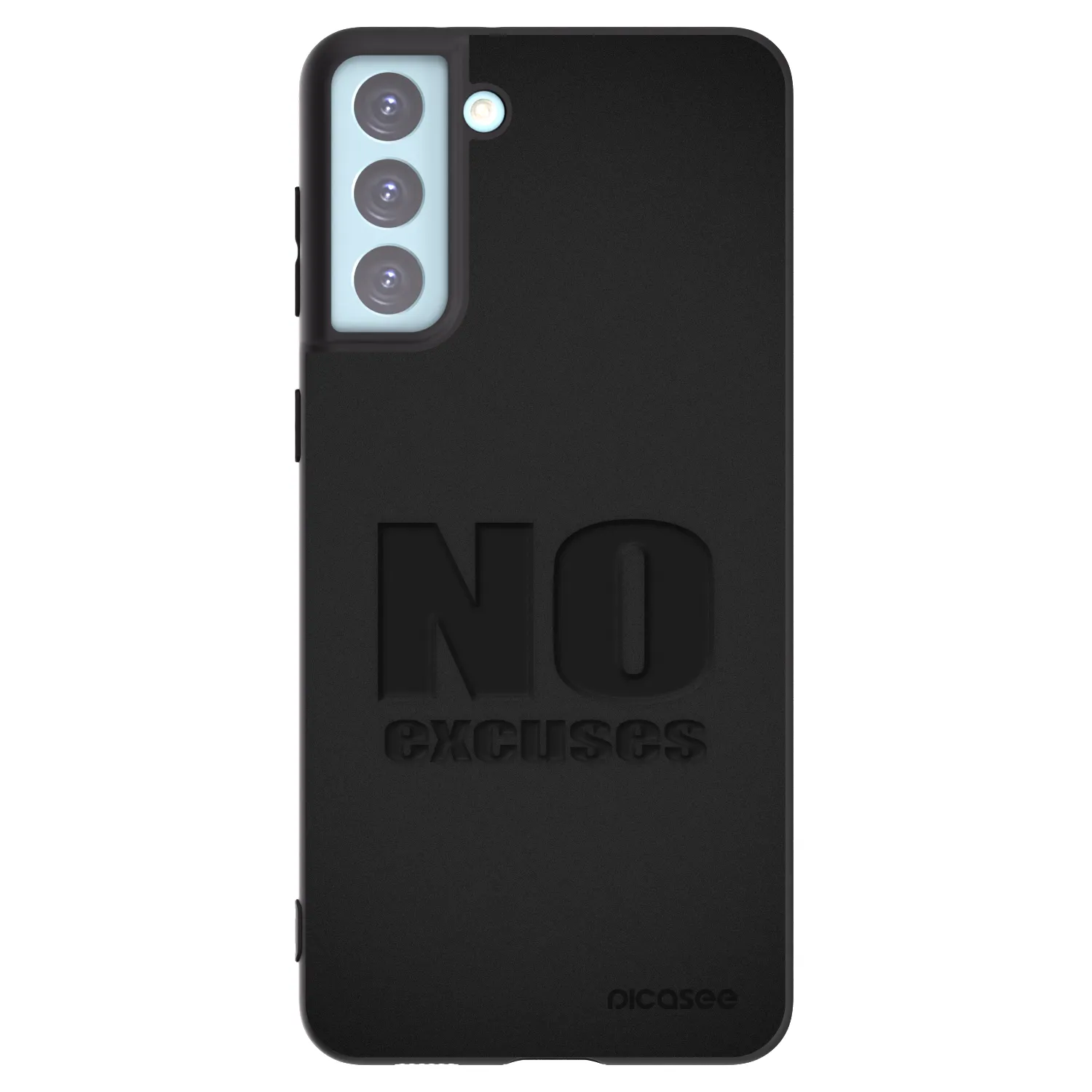 Picasee silikonowe czarne etui na Samsung Galaxy S21+ 5G G996F - No Excuses
