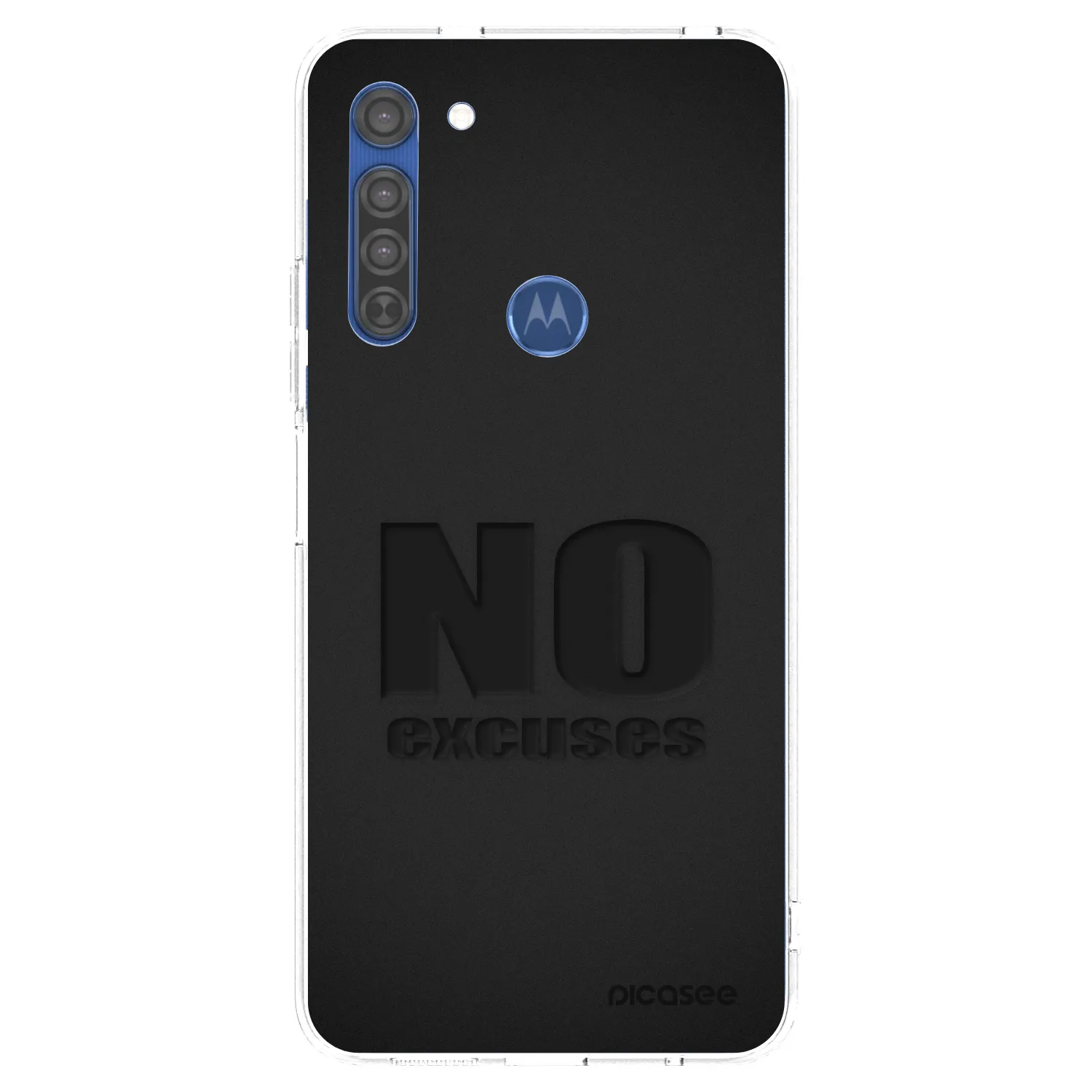 Picasee silikonowe przeźroczyste etui na Motorola Moto G8 - No Excuses