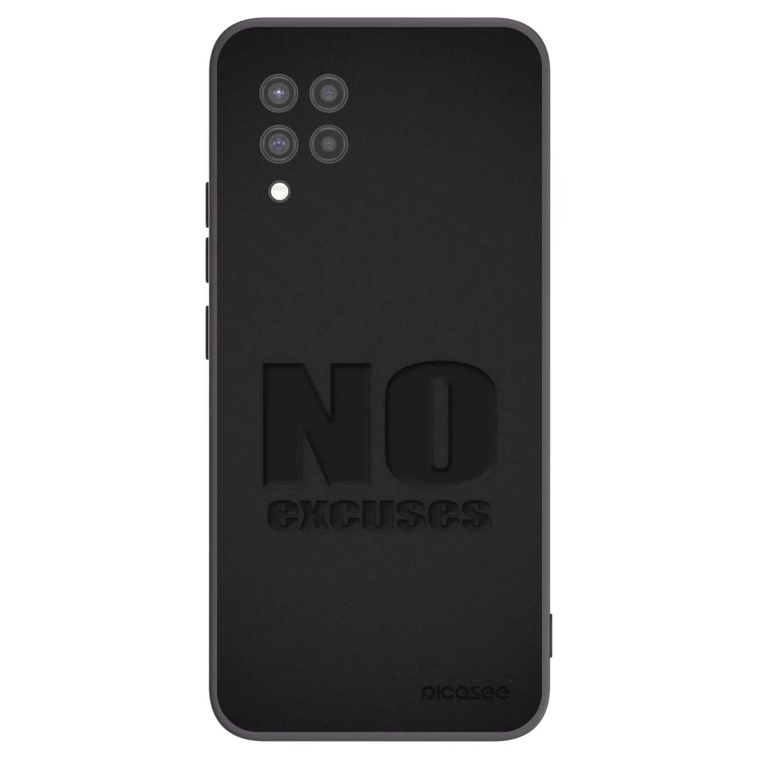 Picasee silikonowe czarne etui na Samsung Galaxy A42 A426B - No Excuses