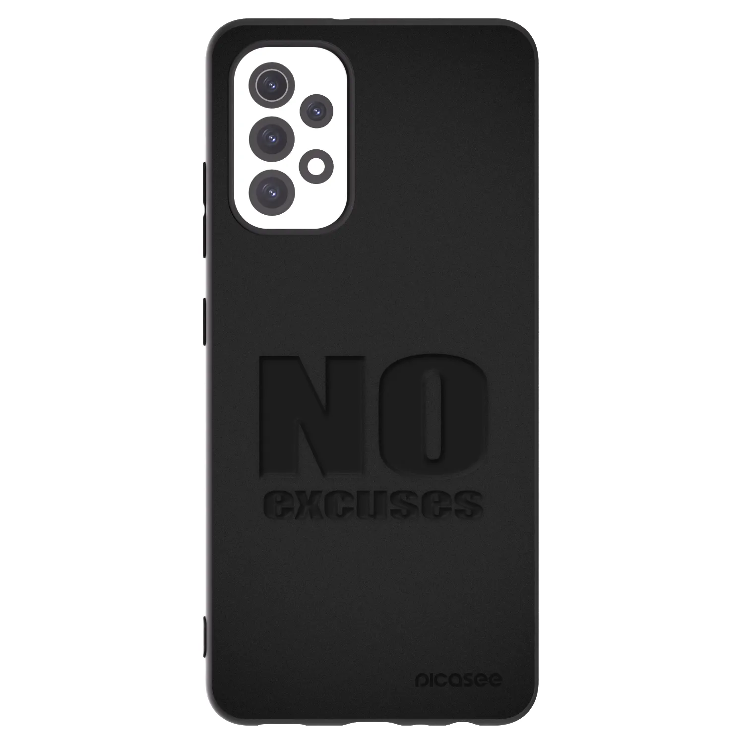 Picasee silikonowe czarne etui na Samsung Galaxy A32 5G A326B - No Excuses